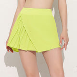 Fake two-piece anti-slip tennis skirt women badminton pleated skirt sports bustier running fitness Clothing skirt