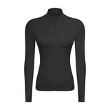 YOGA Top Choice Store Women's Long Sleeve Top Gym Shirts Yoga Fitness Sport Womens Clothing Sportswear Half Zip Elastic Force Blouse Jacket