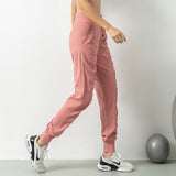 Pleated skinny fitness sweatpants women loose drawstring pants running pants casual quick-dry pants harlequin pants