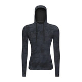 YOGA Top Choice Store Sport Jackets Winter Coat Sport Jacket Hooded Design Women's Autumn Jacket Slim Stretch Print Zipper Yoga Gym Jogging Outerwear